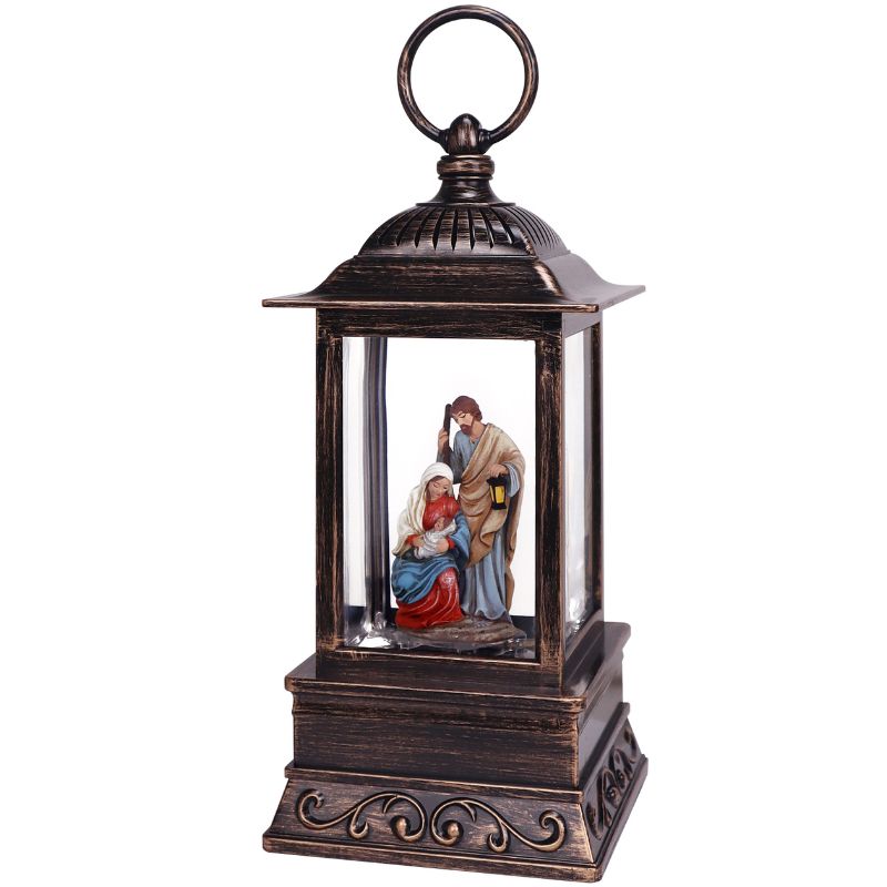 Nativity Story 10.5" Glitter Lantern